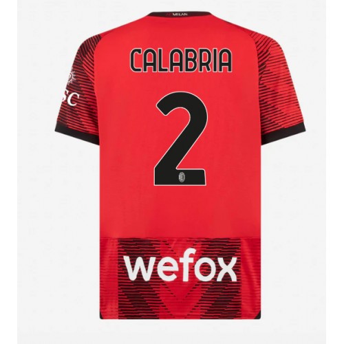 Maillot de foot AC Milan Davide Calabria #2 Domicile 2023-24 Manches Courte